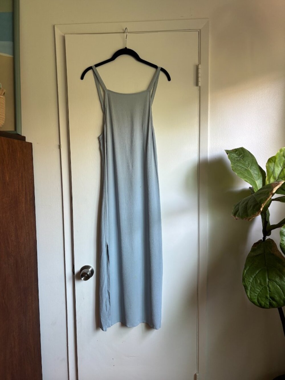 Christy Dawn long blue stunning tie dress. Discontuined style. Size Med
